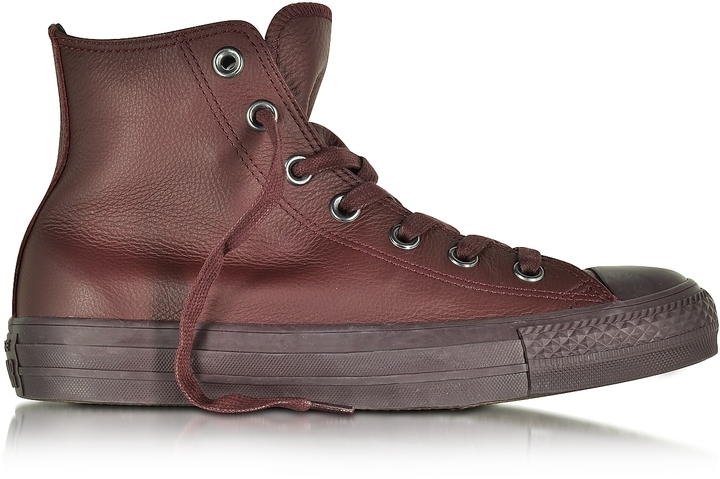 burgundy leather converse high tops