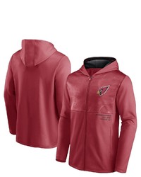 FANATICS Branded Cardinal Arizona Cardinals Defender Full Zip Hoodie Jacket