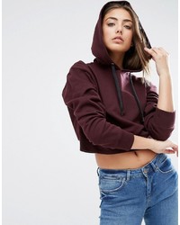 Asos Cropped Pullover Hoodie