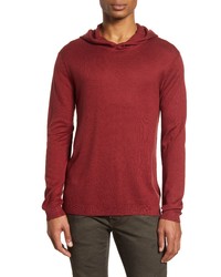 John Varvatos Diagonal Stitch Hooded Sweater