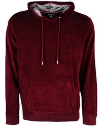 Boohoo Floral Embroidered Velour Hoodie