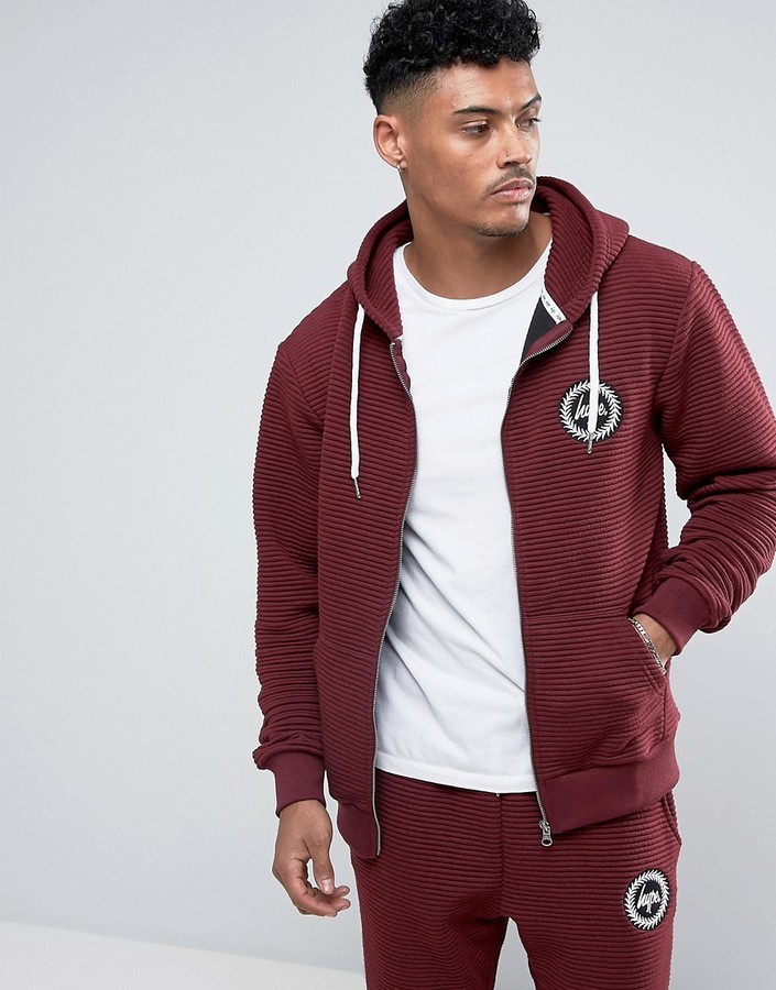 hype burgundy hoodie