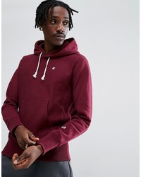 Champion Hoodie With Small Logo In Burgundy