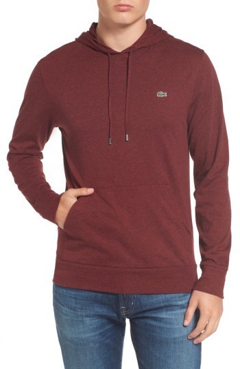 burgundy lacoste hoodie