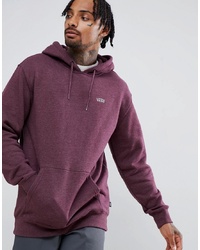 Vans Small Logo Pullover Hoodie In Burgundy Vn0a3hq29a81