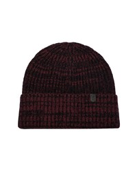 AllSaints Mouline Wool Beanie In Charred Red Black At Nordstrom