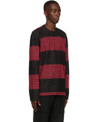 Mastermind World Black Red Pile Stripe Sweater