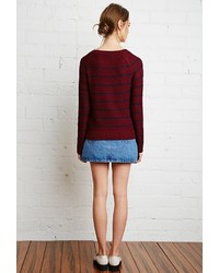Forever 21 Stripe Textured Sweater