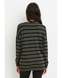 Forever 21 Striped Drop Sleeve Sweater