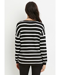 Forever 21 Striped Drop Sleeve Sweater