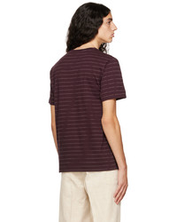 Vince Burgundy Stripe T Shirt