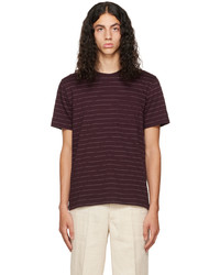 Vince Burgundy Stripe T Shirt