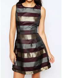 AX Paris Metallic Stripe Skater Dress