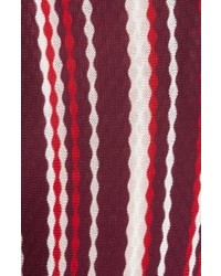 Kate Spade New York Scallop Stripe Knit Fit Flare Dress