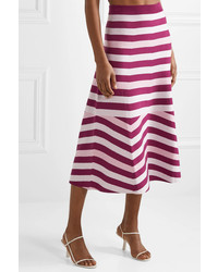 Gabriela Hearst Striped Wool And Cashmere Blend Midi Skirt