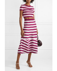 Gabriela Hearst Striped Wool And Cashmere Blend Midi Skirt