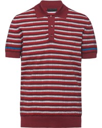 Prada Waffle Knit Polo Shirt