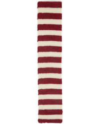 Molly Goddard Red Off White Striped Scarf