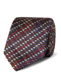 Etro 6cm Striped Woven Silk Tie
