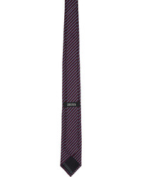 Zegna Burgundy Striped Tie