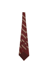 Gucci Red Silk Stripe Tie