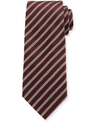 Giorgio Armani Wide Stripe Silk Tie Red