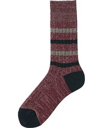 Uniqlo Heattech Rib Stripe Socks