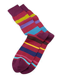 Paul Smith Rainbow Striped Socks Red