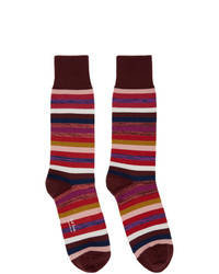 Paul Smith Three Pack Red Stripe Socks