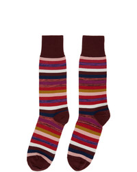 Paul Smith Three Pack Red Stripe Socks