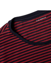 Club Monaco Striped Cotton Jersey T Shirt