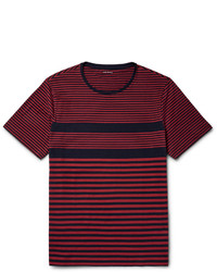 Club Monaco Striped Cotton Jersey T Shirt