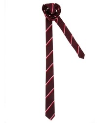 Asos Herringbone Tie With Stripe