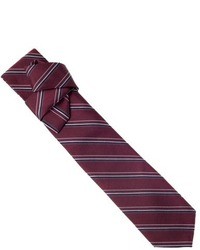 Mossimo Black Skinny Tie Burgundy Modern Stripe
