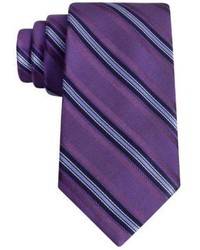 Black Brown 1826 Classic Fit Stripe Silk Tie