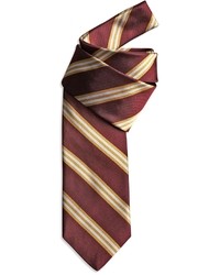 Brooks Brothers The Great Gatsby Collection Burgundy And Gold Bb1 Stripe Tie