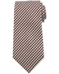 Tom Ford Houndstooth Silk Tie Red