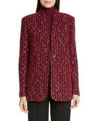 St. John Collection Textural Boucle Houndstooth Jacket