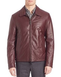Canali Reversible Leather Jacket