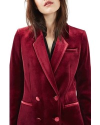 Topshop Velvet Suit Jacket