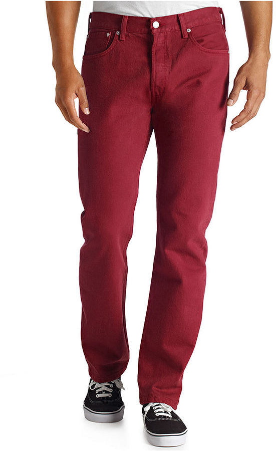 burgundy 501 levi jeans