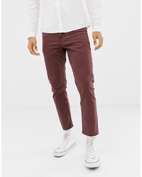 New Look Cropped Slim Jeans In Rust