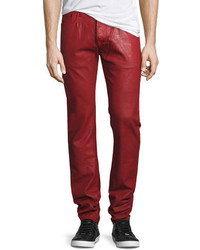 PRPS Demon Heavy Resin Coated Jeans Red
