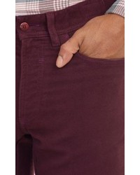 Barneys New York Moleskin Five Pocket Jeans Red