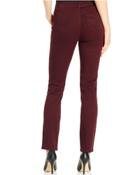 Style&co. Style Co Petite Slim Fit Tummy Control Jeans Burgundy Wash