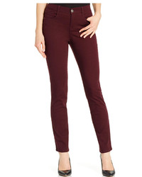 Style&co. Style Co Petite Slim Fit Tummy Control Jeans Burgundy Wash