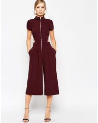 Asos Collection Utility Shirt Jumpsuit With Culotte Leg