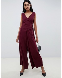 Emme Glamour Wrap Jumpsuit With Wide Leg