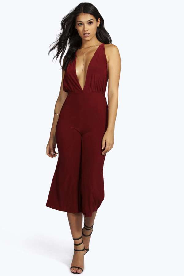 plunge culotte jumpsuit