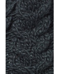 Knit Beanie With Faux Fur Pompom